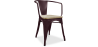 Buy Bistrot Metalix Chair with Armrest - Metal and Light Wood Bronze 59711 with a guarantee