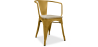Buy Bistrot Metalix Chair with Armrest - Metal and Light Wood Gold 59711 - prices