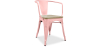 Buy Bistrot Metalix Chair with Armrest - Metal and Light Wood Pastel orange 59711 in the Europe