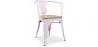 Buy Bistrot Metalix Chair with Armrest - Metal and Light Wood Pastel pink 59711 - prices