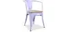 Buy Bistrot Metalix Chair with Armrest - Metal and Light Wood Lavander 59711 in the Europe
