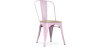 Buy Bistrot Metalix Chair - Metal and Light Wood Pastel pink 59707 home delivery