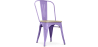 Buy Bistrot Metalix Chair - Metal and Light Wood Pastel Purple 59707 home delivery