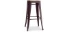 Buy Bistrot Metalix style stool - 76cm  - Metal and Light Wood Bronze 59704 home delivery