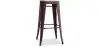 Buy Bistrot Metalix style stool - 76cm  - Metal and Light Wood Bronze 59704 with a guarantee