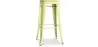 Buy Bistrot Metalix style stool - 76cm  - Metal and Light Wood Pastel yellow 59704 in the Europe