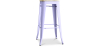 Buy Bistrot Metalix style stool - 76cm  - Metal and Light Wood Lavander 59704 with a guarantee