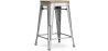 Buy Bistrot Metalix style stool - 61cm - Metal and Light Wood Steel 59696 - in the EU