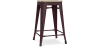 Buy Bistrot Metalix style stool - 61cm - Metal and Light Wood Bronze 59696 in the Europe