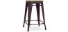 Buy Bistrot Metalix style stool - 61cm - Metal and Light Wood Bronze 59696 - in the EU