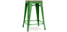 Buy Bistrot Metalix style stool - 61cm - Metal and Light Wood Green 59696 home delivery