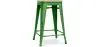 Buy Bistrot Metalix style stool - 61cm - Metal and Light Wood Green 59696 - prices