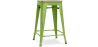 Buy Bistrot Metalix style stool - 61cm - Metal and Light Wood Light green 59696 - in the EU
