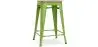 Buy Bistrot Metalix style stool - 61cm - Metal and Light Wood Light green 59696 in the Europe