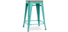 Buy Bistrot Metalix style stool - 61cm - Metal and Light Wood Pastel green 59696 at MyFaktory