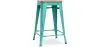 Buy Bistrot Metalix style stool - 61cm - Metal and Light Wood Pastel green 59696 with a guarantee