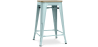 Buy Bistrot Metalix style stool - 61cm - Metal and Light Wood Pale Green 59696 with a guarantee