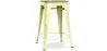 Buy Bistrot Metalix style stool - 61cm - Metal and Light Wood Pastel yellow 59696 - in the EU