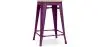 Buy Bistrot Metalix style stool - 61cm - Metal and Light Wood Purple 59696 at MyFaktory
