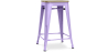 Buy Bistrot Metalix style stool - 61cm - Metal and Light Wood Pastel Purple 59696 home delivery