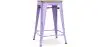 Buy Bistrot Metalix style stool - 61cm - Metal and Light Wood Pastel Purple 59696 - prices
