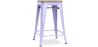 Buy Bistrot Metalix style stool - 61cm - Metal and Light Wood Lavander 59696 in the Europe