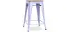 Buy Bistrot Metalix style stool - 61cm - Metal and Light Wood Lavander 59696 - in the EU