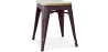Buy Bistrot Metalix style stool - Metal and Light Wood  - 45cm Bronze 59692 in the Europe