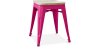 Buy Bistrot Metalix style stool - Metal and Light Wood  - 45cm Fuchsia 59692 - in the EU