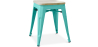 Buy Bistrot Metalix style stool - Metal and Light Wood  - 45cm Pastel green 59692 - prices