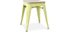 Buy Bistrot Metalix style stool - Metal and Light Wood  - 45cm Pastel yellow 59692 - prices