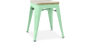 Buy Bistrot Metalix style stool - Metal and Light Wood  - 45cm Mint 59692 - in the EU