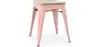 Buy Bistrot Metalix style stool - Metal and Light Wood  - 45cm Pastel orange 59692 home delivery