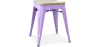 Buy Bistrot Metalix style stool - Metal and Light Wood  - 45cm Pastel Purple 59692 - prices