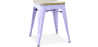 Buy Bistrot Metalix style stool - Metal and Light Wood  - 45cm Lavander 59692 - in the EU