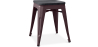 Buy Bistrot Metalix style stool - 46cm - Metal and dark wood Bronze 59691 with a guarantee
