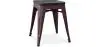 Buy Bistrot Metalix style stool - 46cm - Metal and dark wood Bronze 59691 in the Europe
