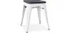Buy Bistrot Metalix style stool - 46cm - Metal and dark wood White 59691 - prices