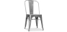Buy Bistrot Metalix style chair square Seat - New edition - Metal Silver 59687 - prices