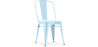 Buy Bistrot Metalix style chair square Seat - New edition - Metal Light blue 59687 at MyFaktory