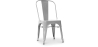 Buy Bistrot Metalix style chair square Seat - New edition - Metal Light grey 59687 home delivery