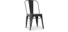 Buy Bistrot Metalix style chair square Seat - New edition - Metal Dark grey 59687 - in the EU