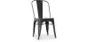 Buy Bistrot Metalix style chair square Seat - New edition - Metal Dark grey 59687 - in the EU