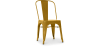 Buy Bistrot Metalix style chair square Seat - New edition - Metal Gold 59687 - prices