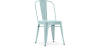 Buy Bistrot Metalix style chair square Seat - New edition - Metal Pale Green 59687 with a guarantee
