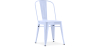 Buy Bistrot Metalix style chair square Seat - New edition - Metal Grey blue 59687 home delivery