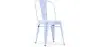 Buy Bistrot Metalix style chair square Seat - New edition - Metal Grey blue 59687 - prices