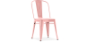 Buy Bistrot Metalix style chair square Seat - New edition - Metal Pastel orange 59687 in the Europe