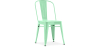 Buy Bistrot Metalix style chair square Seat - New edition - Metal Mint 59687 home delivery