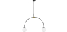 Buy Thelma 2 Bulbs Hanging Lamp - Metal and Glass Black 59623 - in the EU